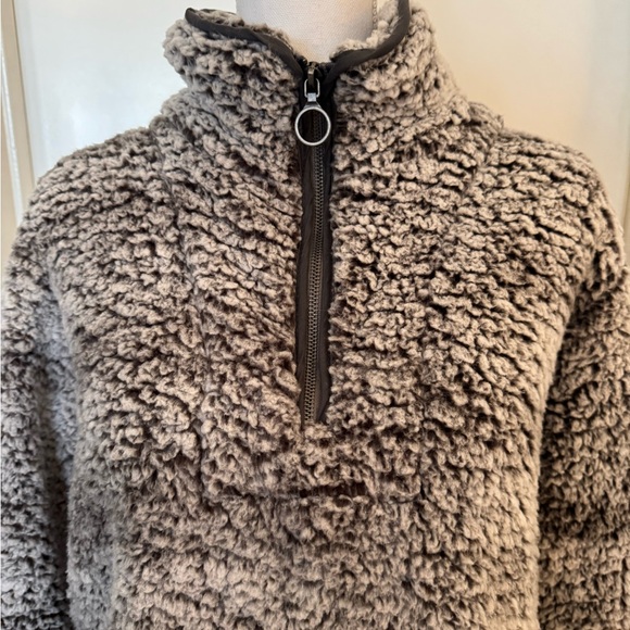Thread & Supply Gray Turtleneck Sherpa Jacket - Picture 2 of 5